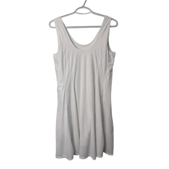 Lole white mini dress with inner shorts size L - Picture 2 of 11